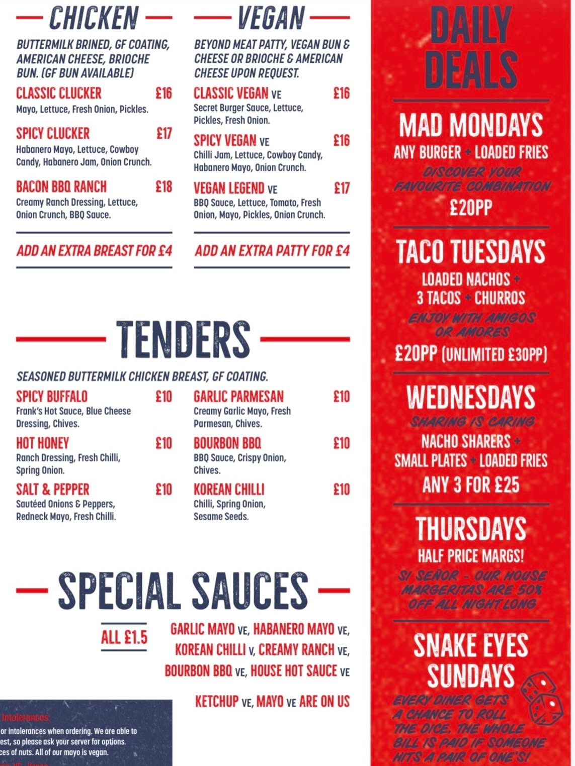 Low Slow & Dough menu, page 2